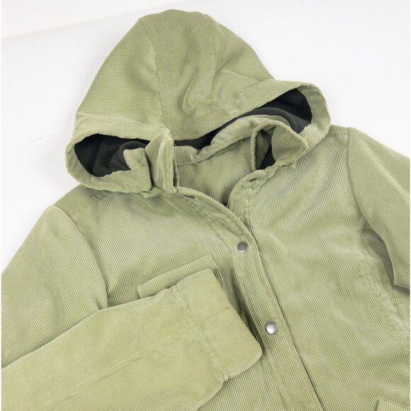 Patagonia Cordwarmer Jacket Women's Small Snap Fleece Lined Green Hooded 27145 - Picture 7 of 14